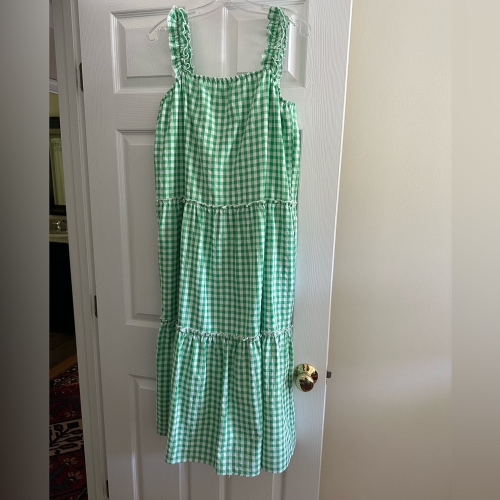Gingham midi dress
